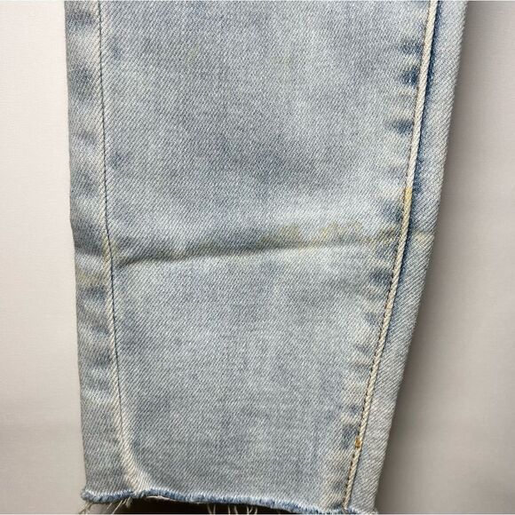 L'AGENCE Womens Margot High Rise Raw Hem Jeans Celestial Blue Acid Wash 25 - Picture 7 of 8